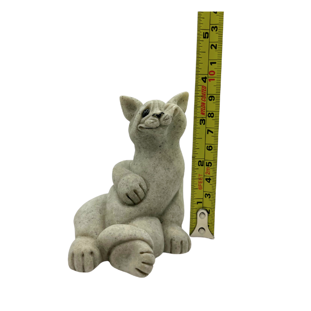 Reserved for Carrie S- 2000 Quarry Critters Stoneware Cat Carla 3.5" by 2.75" by 3" Winking Cat Figurine