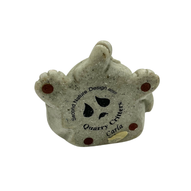 Reserved for Carrie S- 2000 Quarry Critters Stoneware Cat Carla 3.5" by 2.75" by 3" Winking Cat Figurine