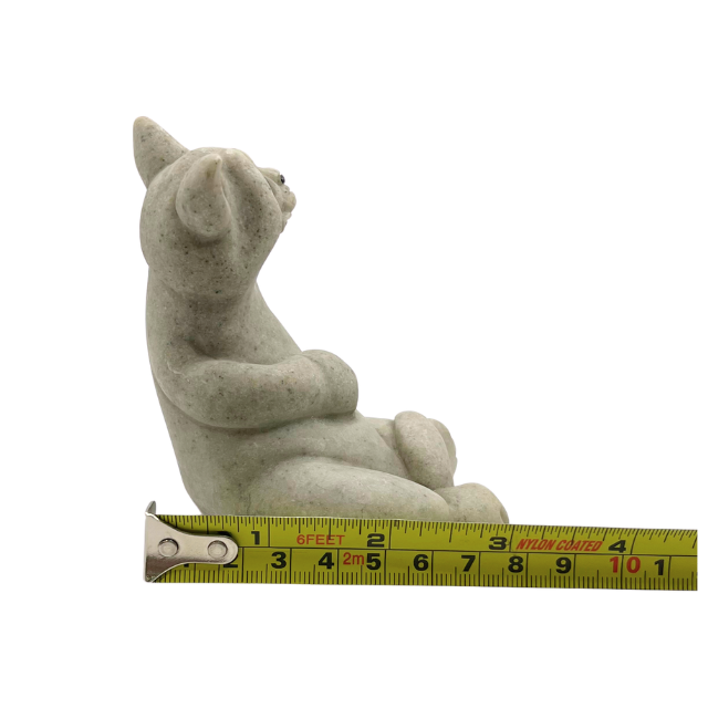 Reserved for Carrie S- 2000 Quarry Critters Stoneware Cat Carla 3.5" by 2.75" by 3" Winking Cat Figurine