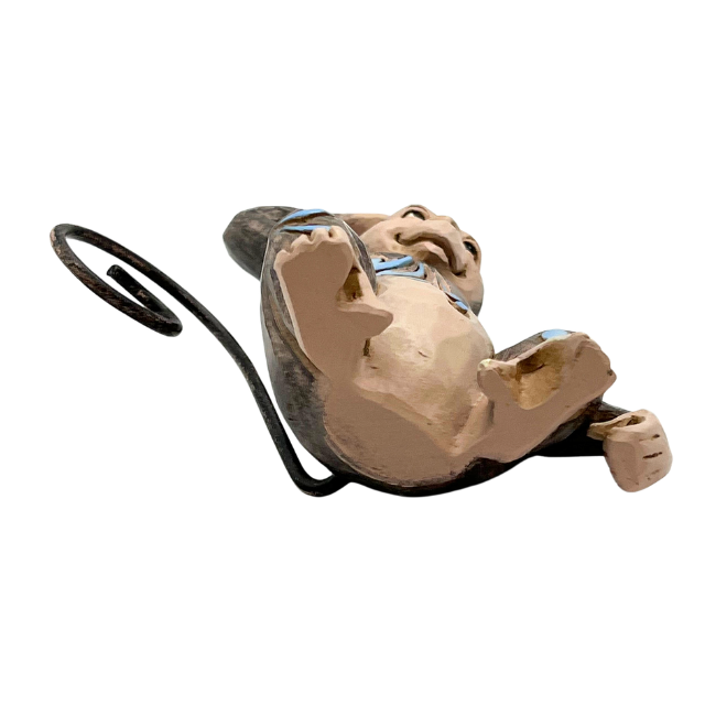 Whimsical Miniature Jim Shore Monkey Scratching Head 3.5" Tall