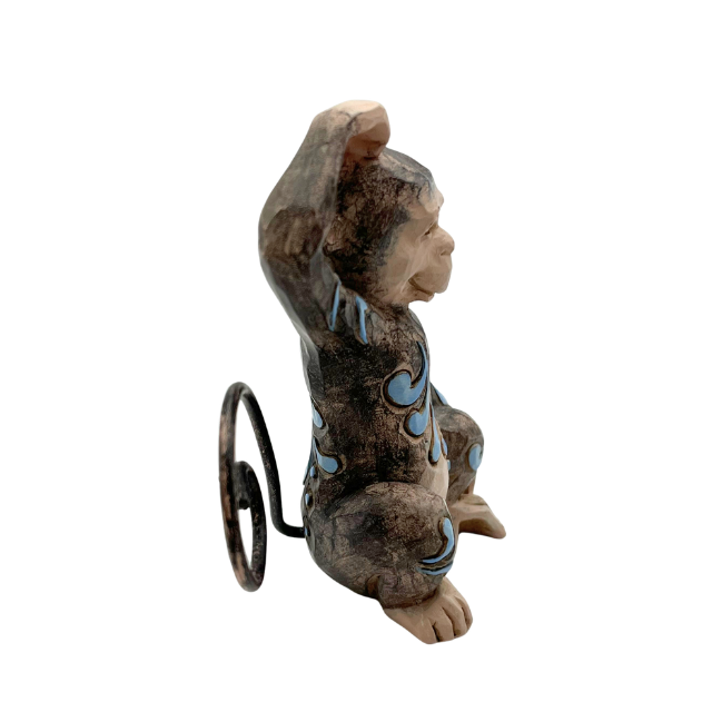 Whimsical Miniature Jim Shore Monkey Scratching Head 3.5" Tall