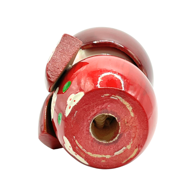 Japanese Kokeshi Doll 5.5" Tall  Red Wooded Amayadori
