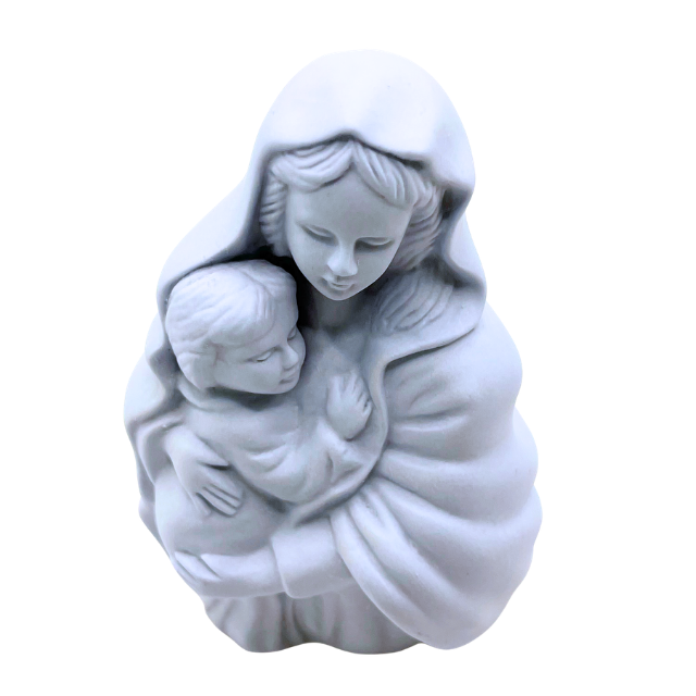 Hermitage Pottery Fine Jade Porcelain Collection Madonna & Baby 5" Tall