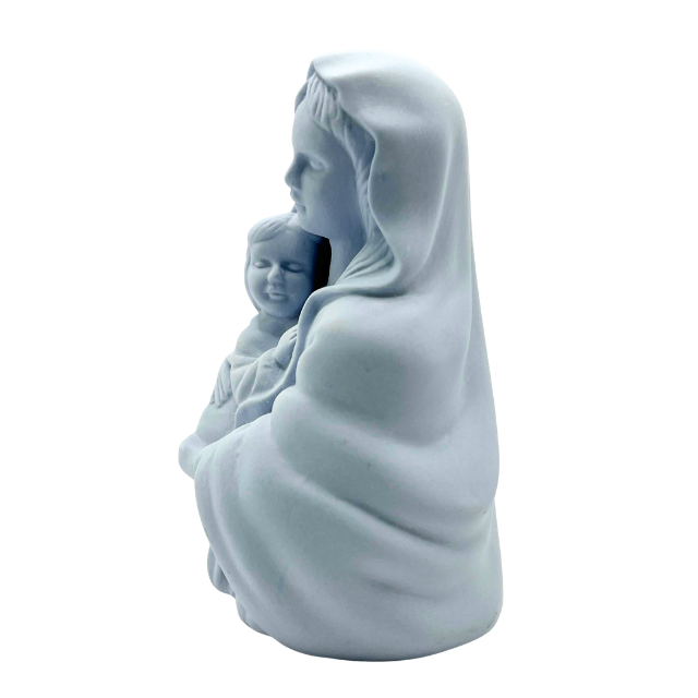Hermitage Pottery Fine Jade Porcelain Collection Madonna & Baby 5" Tall