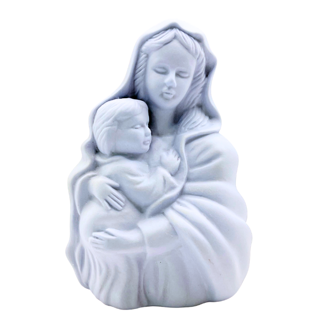 Hermitage Pottery Fine Jade Porcelain Collection Madonna & Baby 5" Tall
