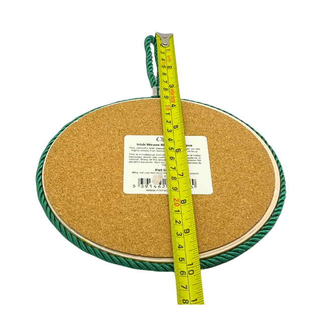 Irish Blessing Ceramic Pot Stand 7" Plaque by Clara with Hanging Rope