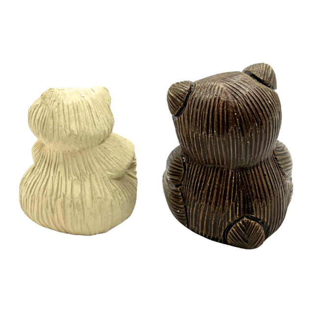Vintage Artesania Rinconada Polar Bear & Classic Teddy Bear Duo