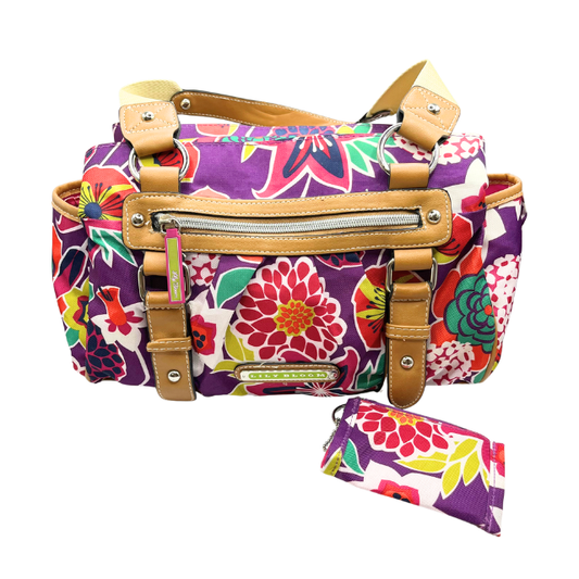 Lily Bloom Six Pocket Floral Purse with Bonus Coin Pouch