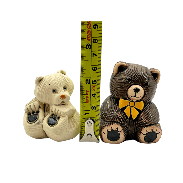 Vintage Artesania Rinconada Polar Bear & Classic Teddy Bear Duo
