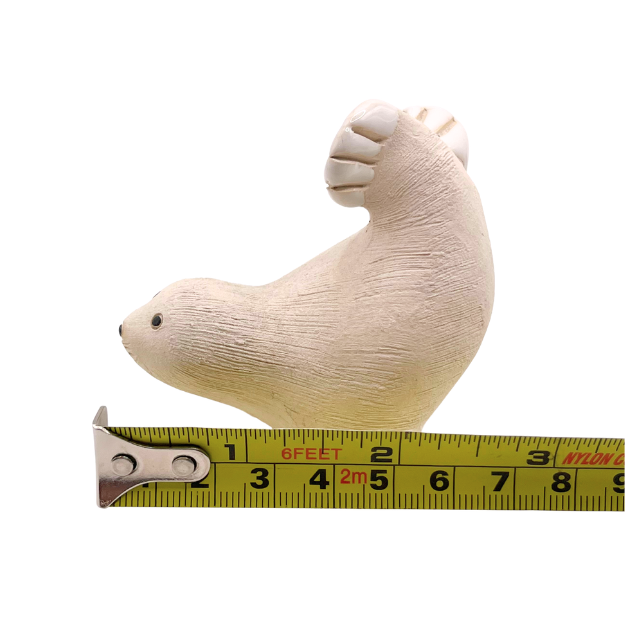 Vintage Artesania Rinconada Otter with Shell & Baby White Seal Figurine Set