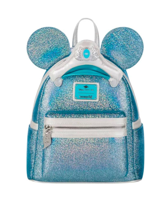 Disney Cruise Line 25th Anniversary Shimmering Seas Loungefly  Backpack with Tags Pre Owned