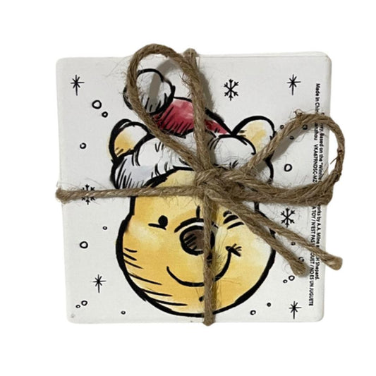 Disney Winnie the Pooh A Good Day For Sharing Set of Four Ceramic Coasters Unopened Pre Owned