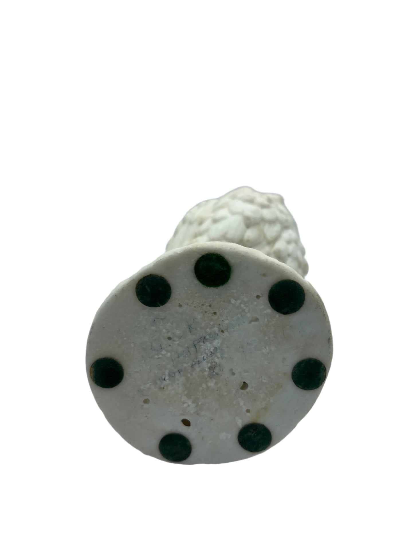 Vintage Alabaster White Owl Signed A. Santini Made in Italy