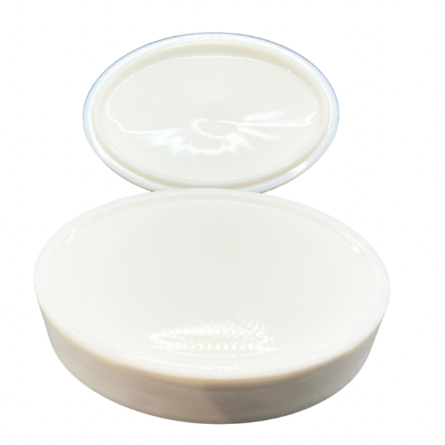 Westmoreland  Roses & Bows Oval Chocolate Box White Milk Glass Cottagecore Decor
