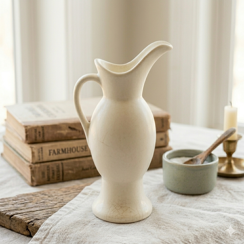 MCM Hyalyn Pottery Ewer  Pitcher 401 Made in USA 7.75"