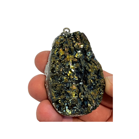 * Beautiful Angel Aura Quartz Pendent Approx. 2 1/4" by 1 1/2"