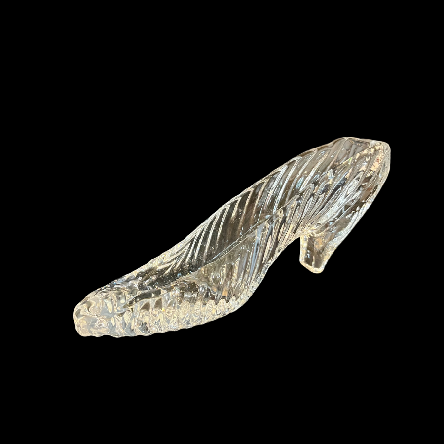Vintage Godinger Shannon Clear Crystal Cinderella Slipper