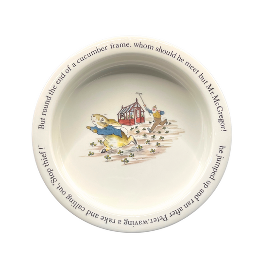 Vintage Beatrix Potter Peter Rabbit Baby Toddler Ceramic Toddler Bowl