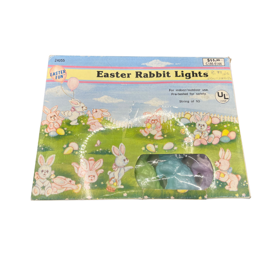 1990s Easter Fun Easter Rabbit Lights In Original Box Indoor Outdoor Use