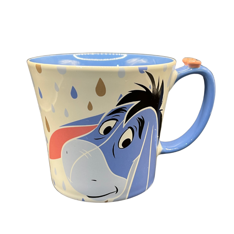 Eeyore Oversized Blue Coffee Mug with Pink Bow 14oz