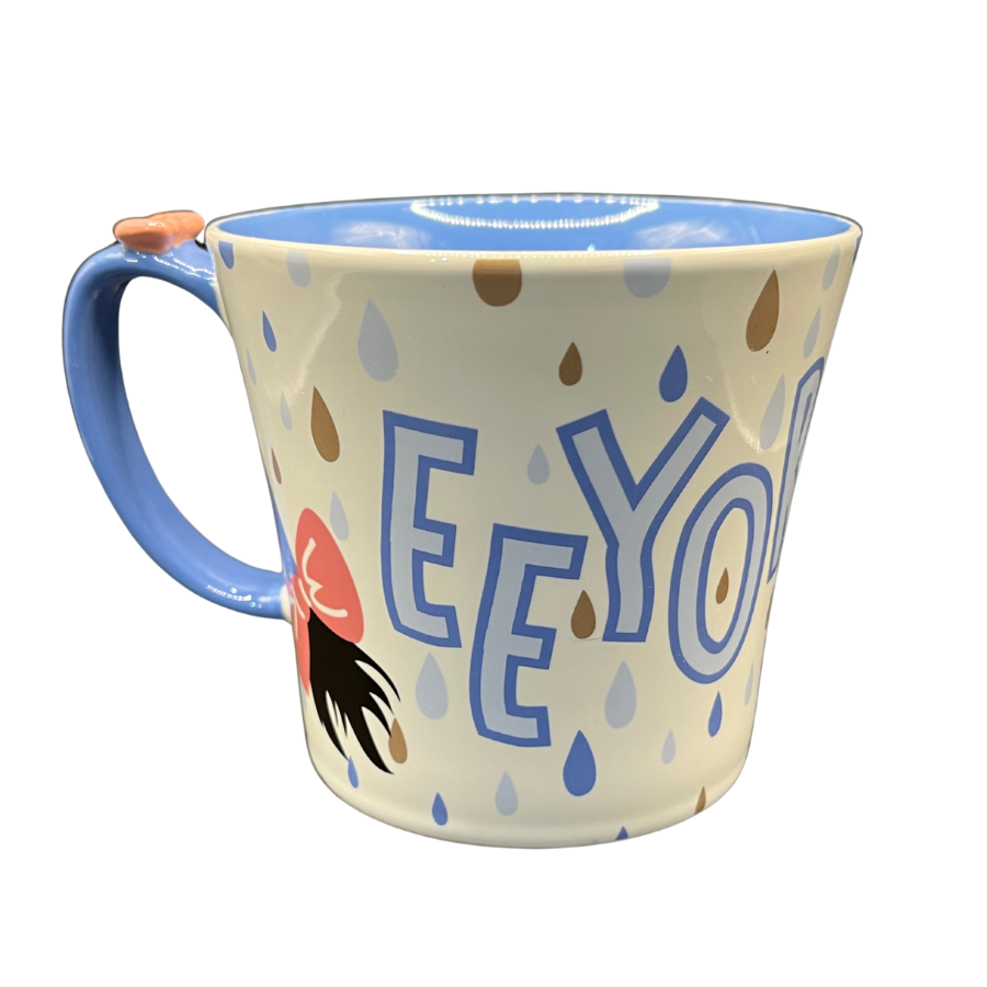 Eeyore Oversized Blue Coffee Mug with Pink Bow 14oz