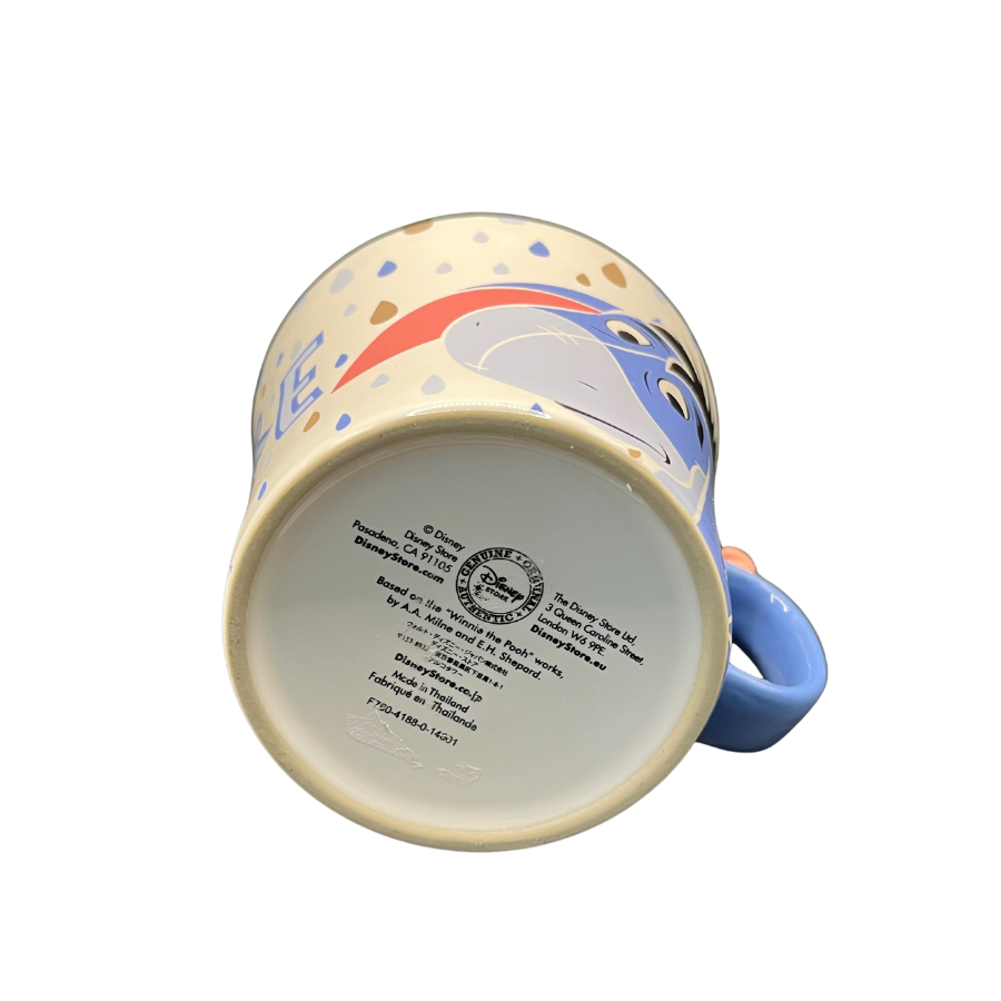 Eeyore Oversized Blue Coffee Mug with Pink Bow 14oz