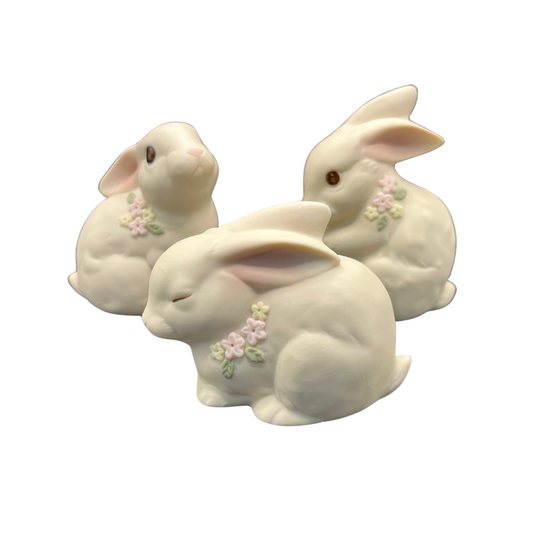 Set of 3 Original Oxford White Ceramic Bunny Rabbit Figurines