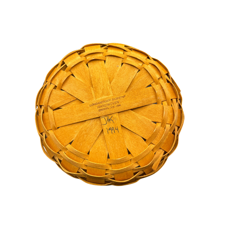 1994 Longaberger Round  Classic Button Basket 7"