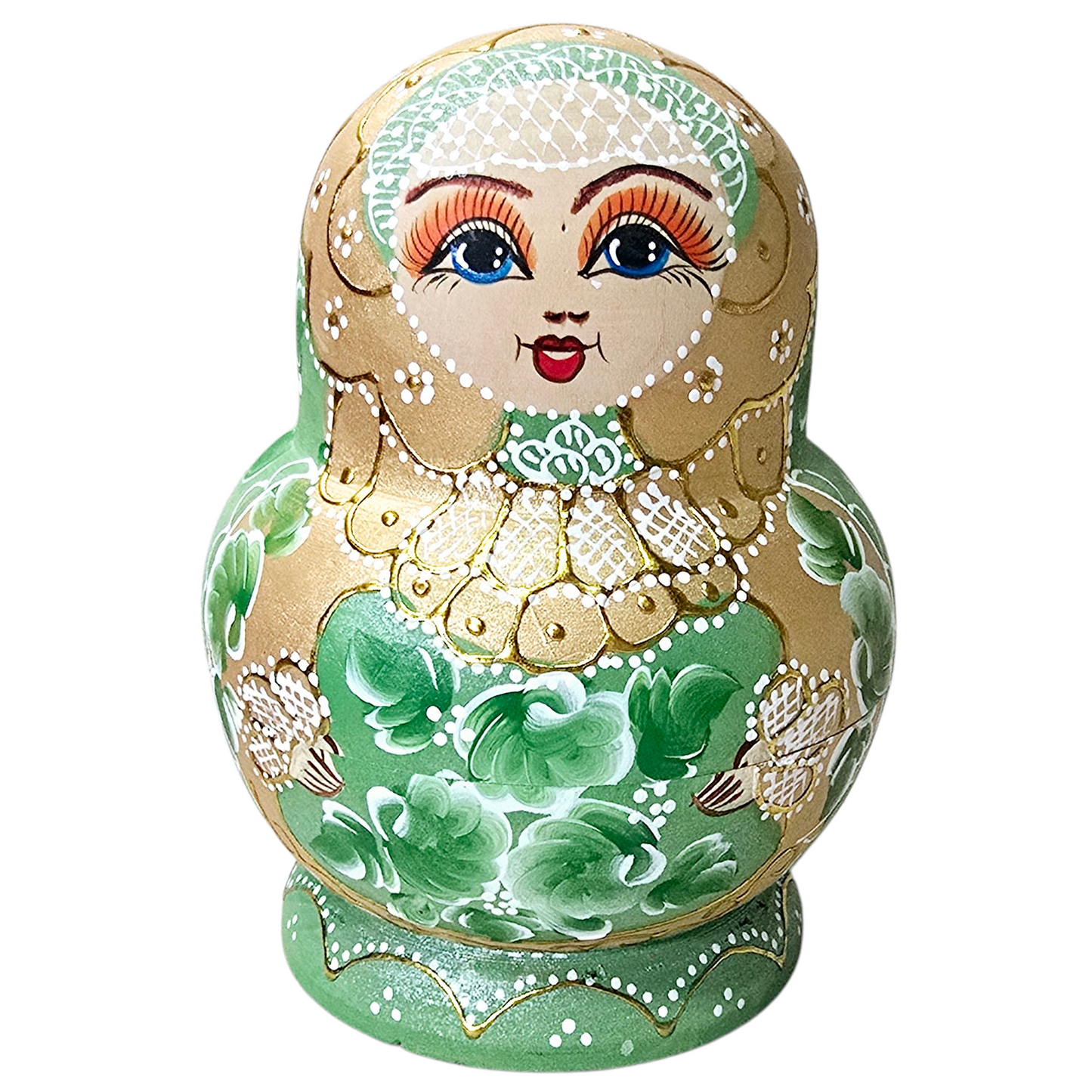 Hand-Painted Matryoshka with Floral Pattern Russian Nesting Dolls 10-Piece