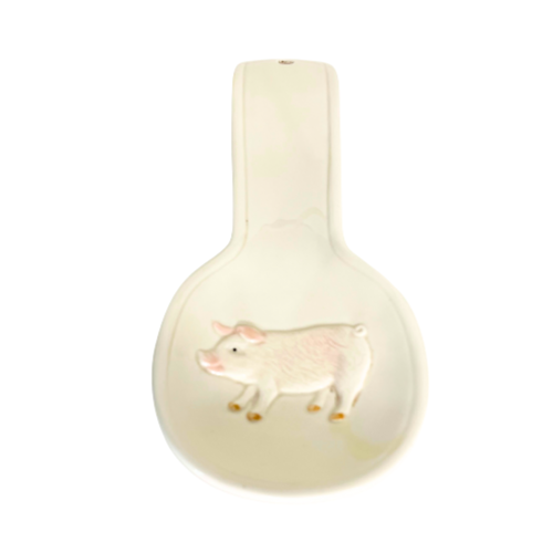Otagiri Ceramic Country Pig Spoon Rest Made In Japan