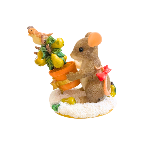 Special Edition Charming Tails "On The First Day Of Christmas" Vintage Fitz and Floyd Figurine