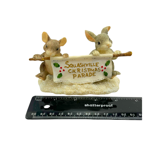 Vintage Charming Tails " Parade Banner" Christmas Figurine By Dean Griff