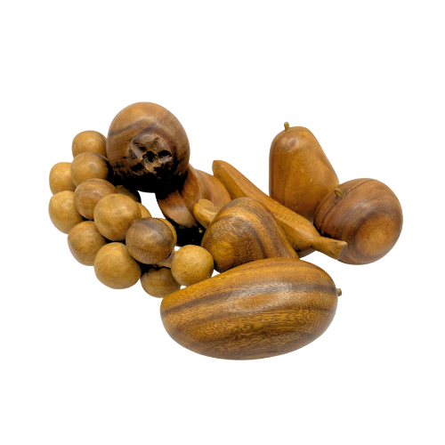 Vintage Bundle of Wood Fruits and Veggies LOT of 8