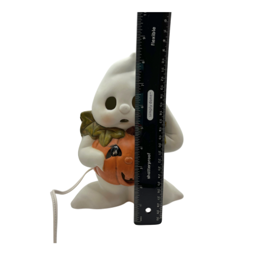 Vintage Brinn Halloween Ghost & Pumpkin Ceramic Night Light Lamp