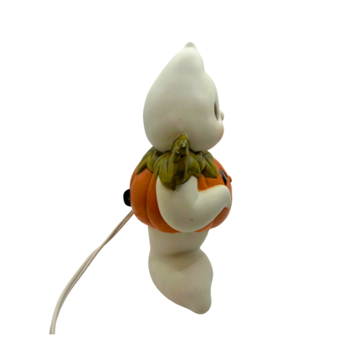 Vintage Brinn Halloween Ghost & Pumpkin Ceramic Night Light Lamp