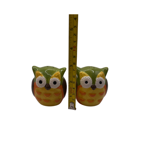 Hoot Owl Ceramic Salt and Pepper Shaker Set