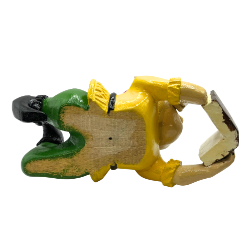 Vintage Elf Reading a Book Carved Wood Hand Painted Christmas Holiday Decor