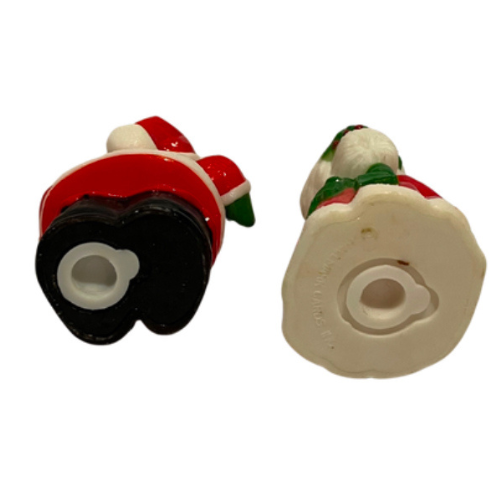 Vintage Hallmark Mr. & Mrs. Claus Salt and Pepper Shakers with Stoppers