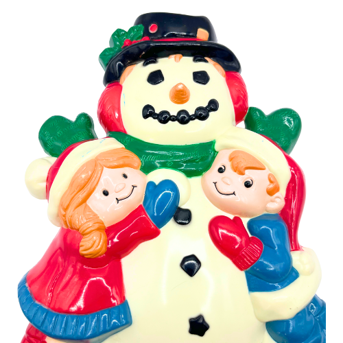 Vintage Plastic Mold Christmas Lawn Decor Stakes NEW DESINS INC.  - Flaw on Santa