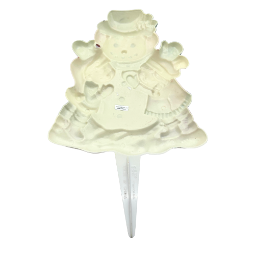 Vintage Plastic Mold Christmas Lawn Decor Stakes NEW DESINS INC.  - Flaw on Santa