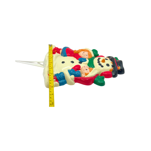 Vintage Plastic Mold Christmas Lawn Decor Stakes NEW DESINS INC.  - Flaw on Santa