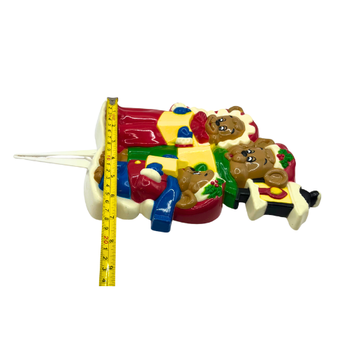 Vintage Plastic Mold Christmas Lawn Decor Stakes NEW DESINS INC.  - Flaw on Santa