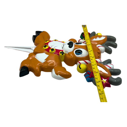 Vintage Plastic Mold Christmas Lawn Decor Stakes NEW DESINS INC.  - Flaw on Santa