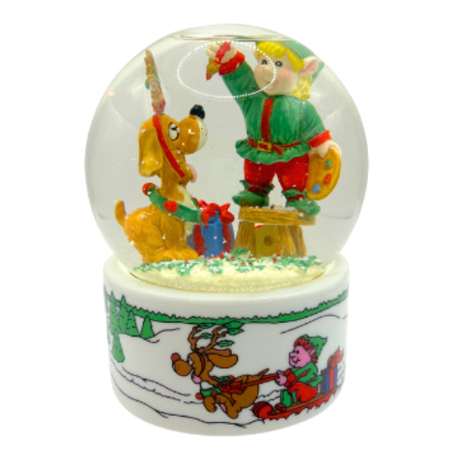 Vtg  Musical Snow Globe The San Francisco Music Box Company "Rudolph The Red Nose Reindeer"