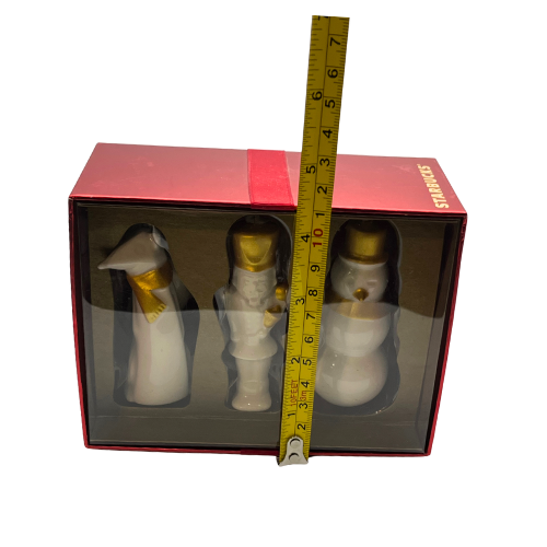 Starbucks Porcelain Christmas Ornaments 2012 Collectable Fox Snowman Nutcracker