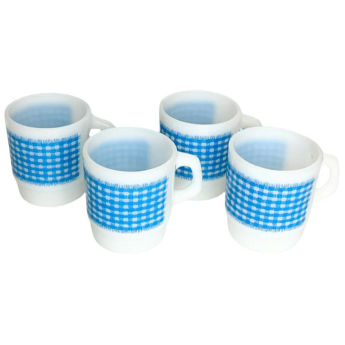 Fire King Anchor Hocking Stackable Coffee Mugs