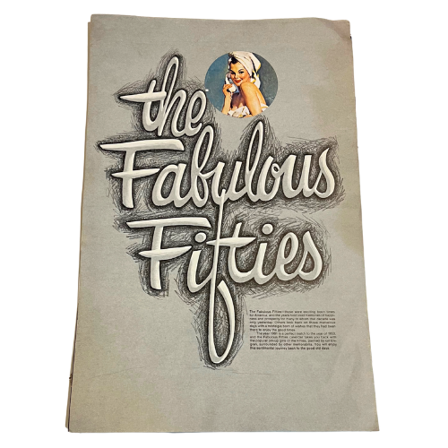 Vtg The Fabulous Fifties 1953 Calendar Art by Gil Elvgren ~ 1981, 2016 Repeating Calendar Years  17" by 11"  *See Description