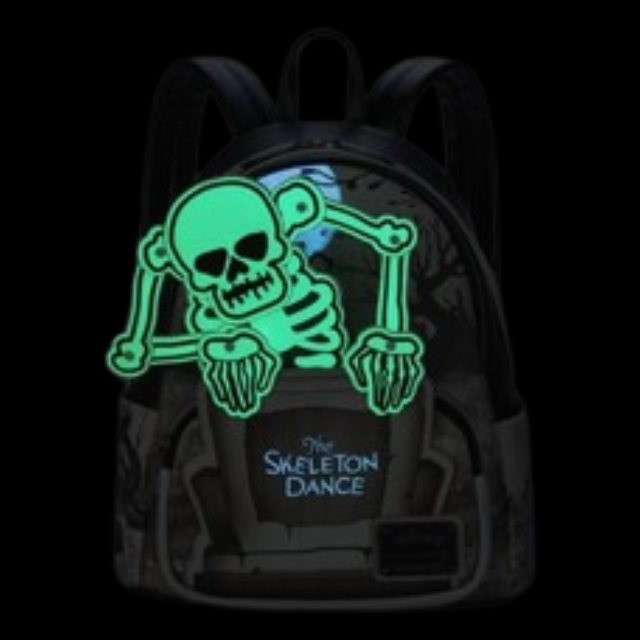 Loungefly Disney The Skeleton Dance 95th Anniversary Glow Mini Backpack New with Tags