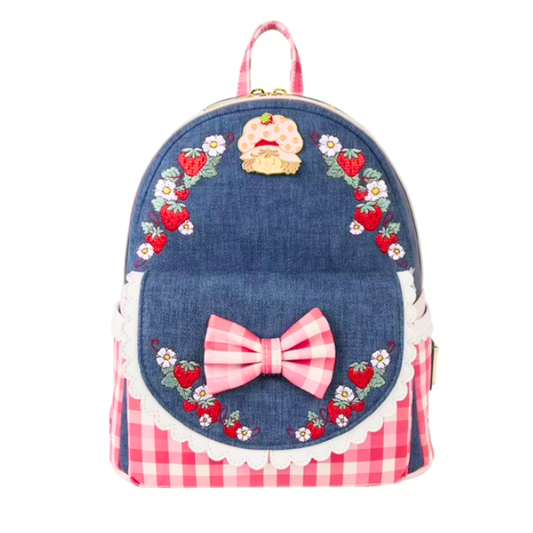Loungefly Strawberry Shortcake Springtime Denim Mini Backpack New with Tags