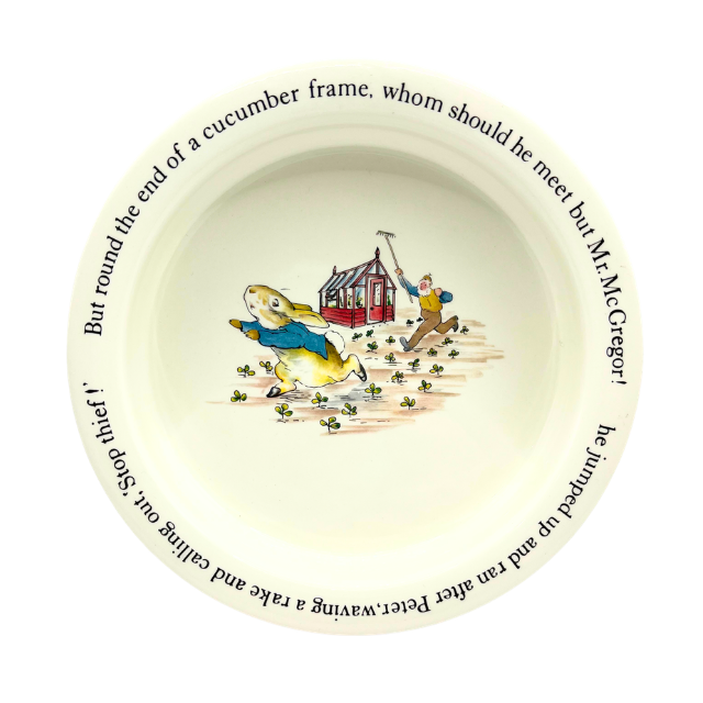 Vintage Beatrix Potter Peter Rabbit Baby Toddler Ceramic Toddler Bowl